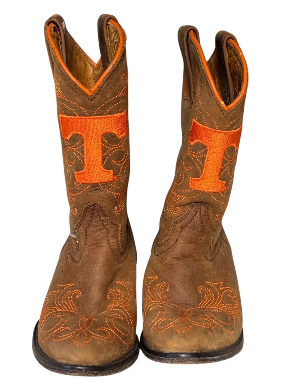 Someday university of Tennessee Youth Size 13 Brown Western Cowboy Boots